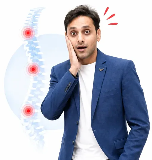 Sumit Upreti reacting to recurring neck and back pain
